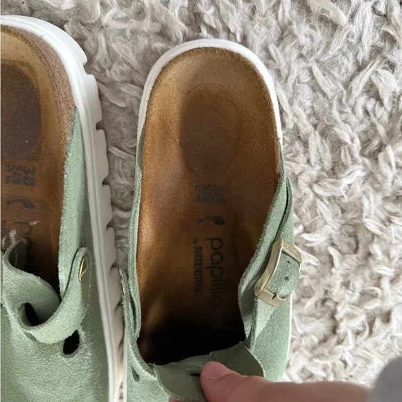 Birkenstock Boston Chunky Clogs in Green Tea (Papillio) - Picture 8 of 12